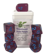 Role 4 Initiative - Diffusion Dark Purple/Light BLue Numbers Arch'D4 7pc